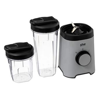 FIVE Simply Smart - Blender Individuel "2 Bouteilles" 33cm Gris - 1