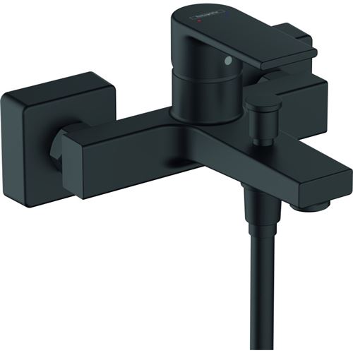 Hansgrohe Vernis Shape Single lever bath mixer for exposed installation - Matt Black - 71450670
