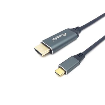 Equip 133416 câble vidéo et adaptateur 2 m USB Type-C HDMI Type A (Standard) Gris, Noir - 1