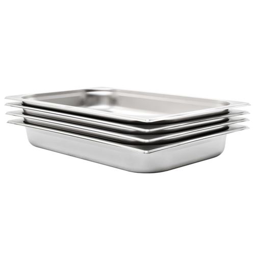 Récipients Gastronorm 4 pcs GN 1 1 65 mm Acier inoxydable