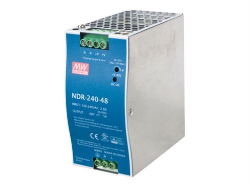 Non Communiqué Mean Well Dr-240-48 - Alimentation Électrique (Montable Sur Rail Din) - Ca 100-240 V - 240 Watt - Pfc Active
