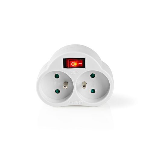 Adaptateur De Prise De Courant Nedis PSSPL202SEWT Blanc quipements 