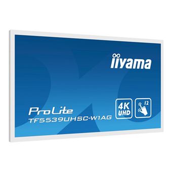 iiyama ProLite TF5539UHSC-W1AG - Classe de diagonale 55" écran LCD rétro-éclairé par LED - signalétique numérique interactive - avec écran tactile (multi-touches) - 4K UHD (2160p) 3840 x 2160 - blanc. mat