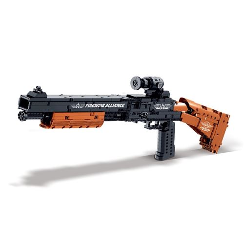 Pistolet de Blocs de construction MORK FireWire Alliance M4 Bernelli 1137 pièces - Tir de balles, jouets pour garçons, cadeau, Compatible avec Lego