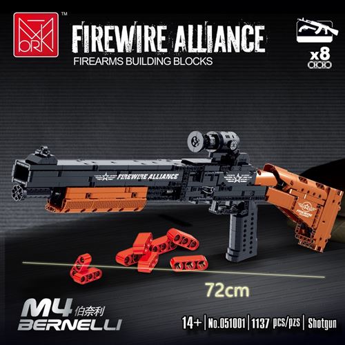 Jeu de brique et bloc Mork Pistolet de Blocs de construction FireWire  Alliance L'aigle du désert 555 pièces - Tir de balles, jouets pour  garçons, cadeau, Compatible avec Lego