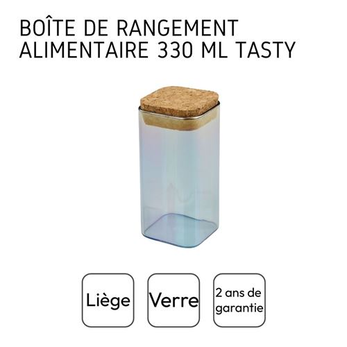 15% sur Boîte de conservation en verre avec couvercle 330 ml Tasty