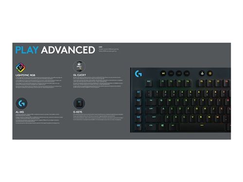 Logitech Gaming G815 - Clavier - backlit - USB - QWERTZ - Allemand - commutateur : GL Clicky - carbone