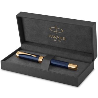 Stylo Plume Parker Duofold Centennial Rouge Marbré - Plume Or 18 Carats - Occasion