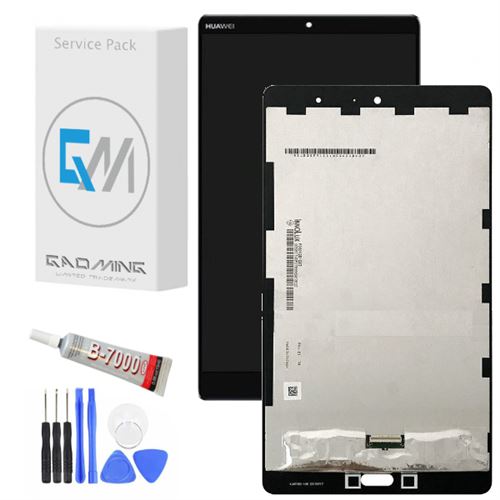 kit Gaoming - écran tactile et LCD assemblès pour HUAWEI MediaPad M3 Lite 8 Noir avec lot d'outils et colle UV