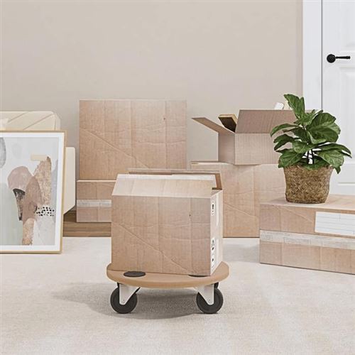 VIDAXL - Chariot de manutention - Lot de 2 - Rond - Image 3