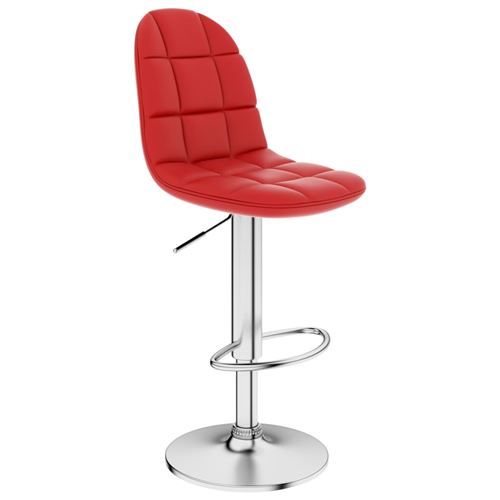 vidaXL Tabouret de bar Rouge bordeaux Similicuir