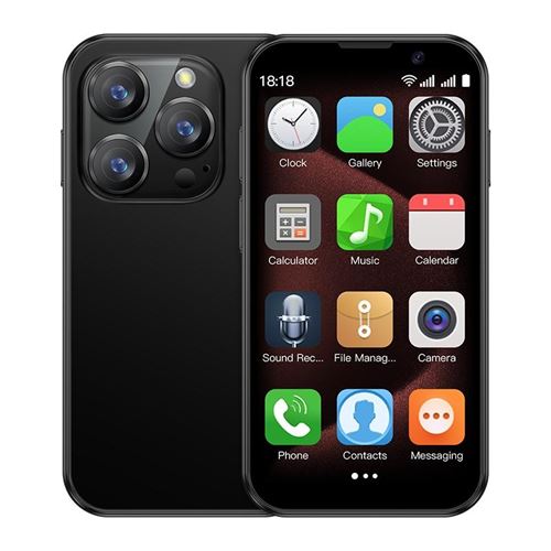 Mini Smartphone Petite Taille 3 Pouces Android 9 Dual SIM 2GB+16GB Rose Noir YONIS