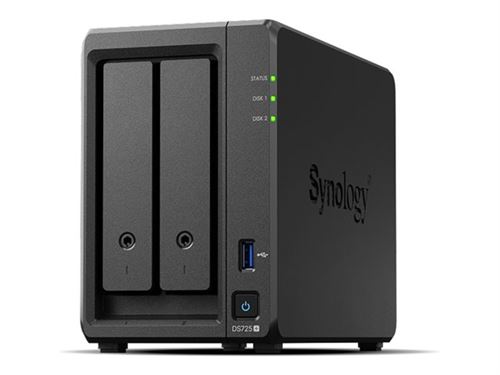 Serveur NAS Synology Disk Station DS725+ 2 baies 4 Go Noir
