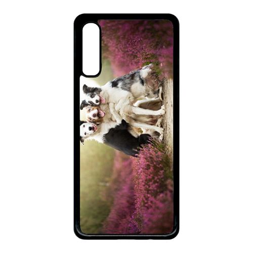 Coque My-Kase pour Galaxy A70 - trois chiens copains - Plastique Noir