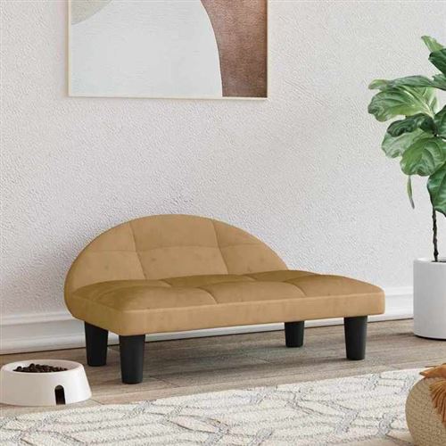 Meilleurs prix pour vidaXL Lit pour chien marron 70x52x30 cm velours