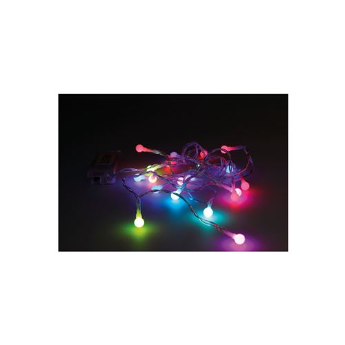 Guirlande lumineuse mini sphères EDM - ambiance de fête - multicolore - 20  ampoules LED - 2,3 m - 71312 - Achat & prix