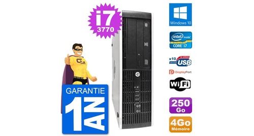 Pc hp 8300 elite sff intel i7-3770 ram 4go disque dur 250go windows 10 wifi