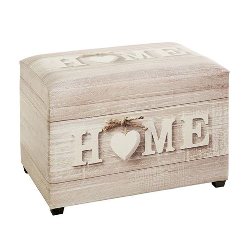 Banc Coffre de Rangement Home "Timmy" 58cm Beige