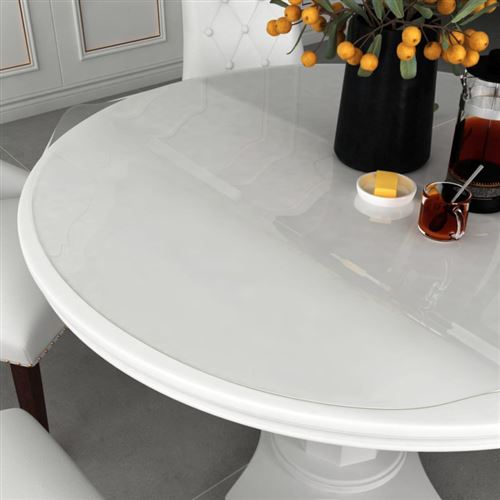 vidaXL Protecteur de table transparent Ø 100 cm 2 mm PVC