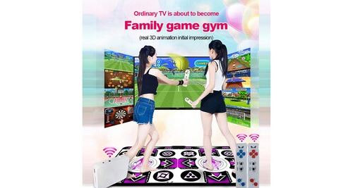 Double tapis de danse antidérapants pour tapis de danse utilisateur jeu de sens anglais pour pc tv - violet