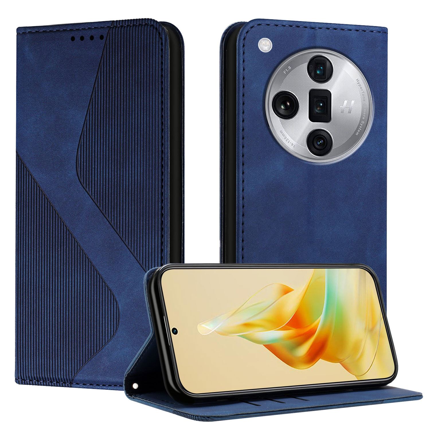 SATURCASE Coque Pour Oppo F17/A73 4G, Cuir PU Souple Silicone