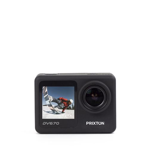 PRIXTON Caméra sportive DV670 - Résolution 4K - Double écran - WiFi et application mobile