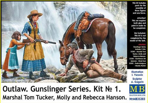 Outlow. Gunslinger Series Kit No.1. Marshal Tom Tucker,molly A.rebeccahanson - 1:35e - Master Box Ltd.
