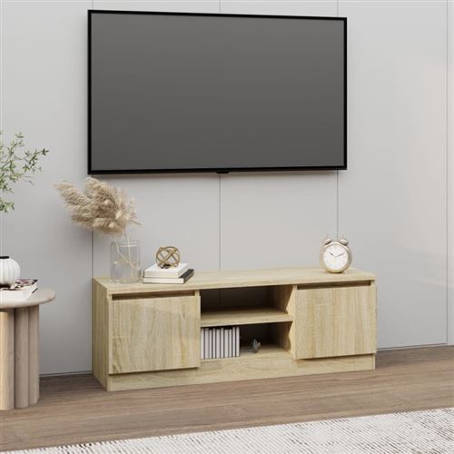 Vidaxl Meuble Tv Porte - Chêne Sonoma - Image 3