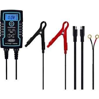 Chargeur Batterie Intelligent 12V Avec Écran LCD – Pour Voiture, Moto, Tondeuse, Bateau – 2-20Ah, Protections Multiples, Charge Automatique