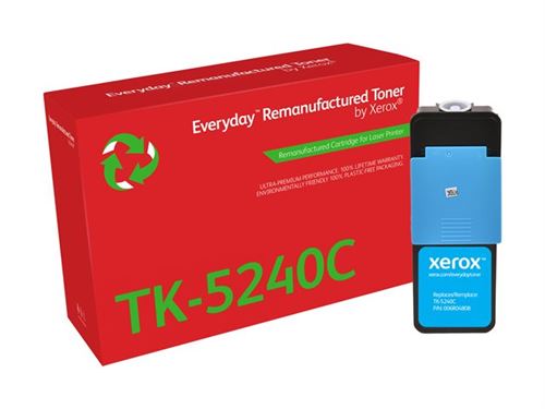 Toner remanufacturé Cyan Everyday™ de Xerox compatible avec Kyocera TK-5240C, Capacité standard