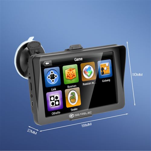 Système de navigation GPS portable pour voiture, 5 pouces, lecteur