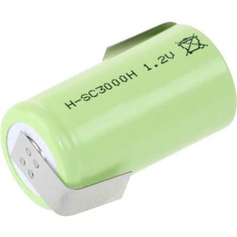 Pile rechargeable spéciale LR14 (C) cosses à souder en Z, résiste aux  températures élevées NiCd Panasonic