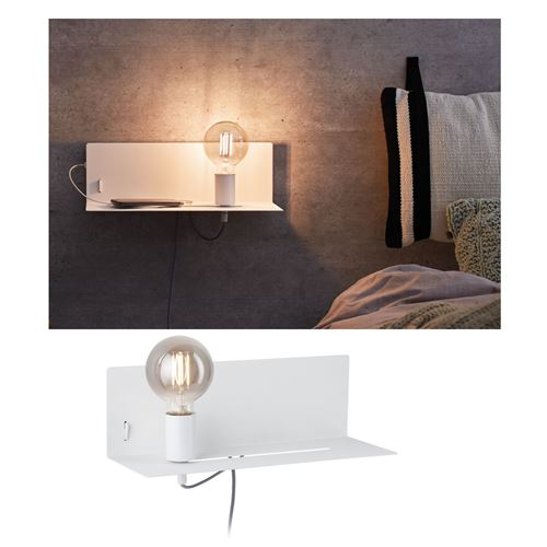 Applique PAULMANN Devara max 1x40W E27 Blanc