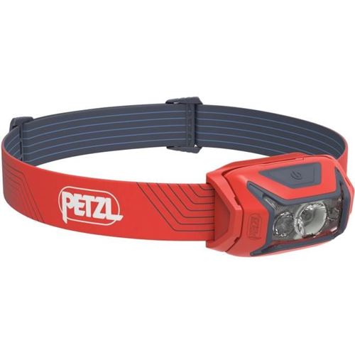 Lampe frontale - ACTIK - Running / Trekking - 450 lumens - 3 piles AAA/LR03 incluses - Rouge
