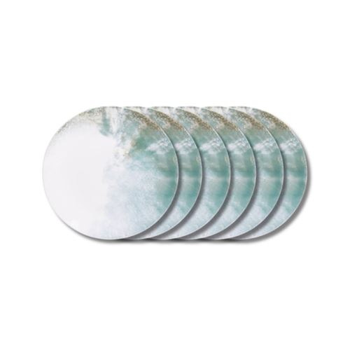 Non Communiqué Bleu Assiette À Dessert Islande 21 Cm (Lot De 6) - Table Passion - Grès