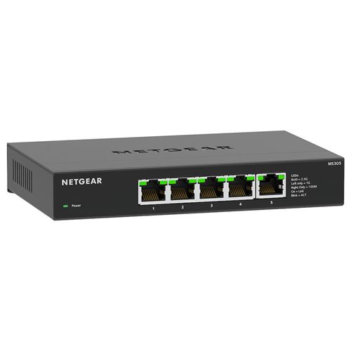 NETGEAR MS305 - Commutateur - multi-gigabit - non géré - 5 x 100/1000/2.5G - de bureau, fixation murale