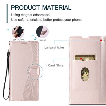 Coque IPhone 16 – Étui Cuir PU Premium Avec Rabat Magnétique – Motif Papillon – Neuf