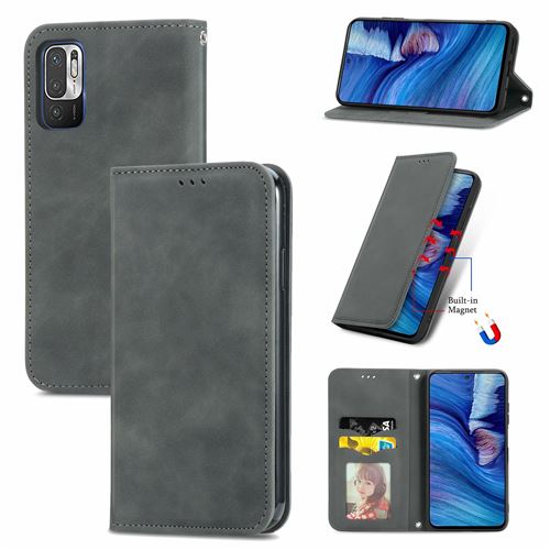 MPFRANCE Housse pour Xiaomi Redmi Note 10 5G Gris [Velours]