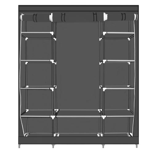 Herzberg HG-8009: Armoire de rangement - Grande Gris