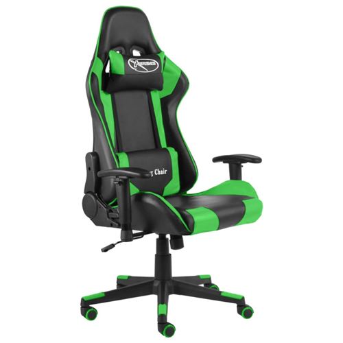 Vidaxl chaise de jeu pivotante vert pvc 20493