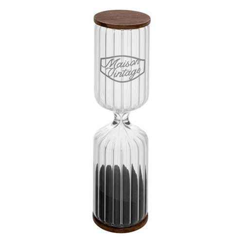 Non Communiqué Atmosphera Créateur D'intérieur - Sablier Déco En Bois "Café" 30Cm Transparent