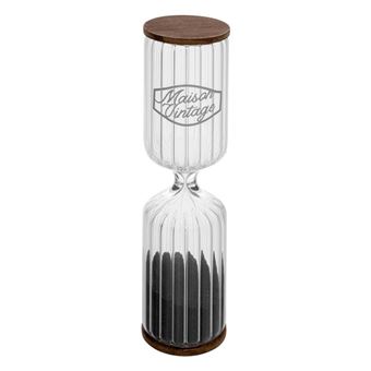 Atmosphera Créateur d'intérieur - Sablier Déco en Bois "Café" 30cm Transparent - 1