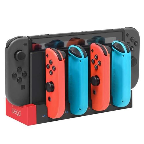 Chargeur pour Nintendo Switch Console et 4 Joy Cons Contrôleurs, Recharge Dock pour Switch Joy-Con avec LED indicateur