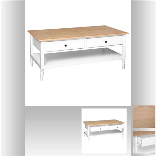 ADA, Table d'appoint pliable avec plateau amovible Blanc