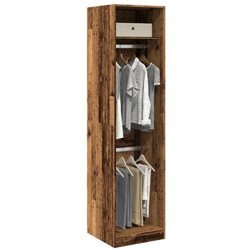 vidaXL Kledingkast 50x50x200 cm bewerkt hout oud hout3307790