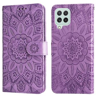 Étui Pour Samsung Galaxy M22 4G Flip Fentes Pour Cartes Cuir Housse De Protection FOXDOCK Violet - 1