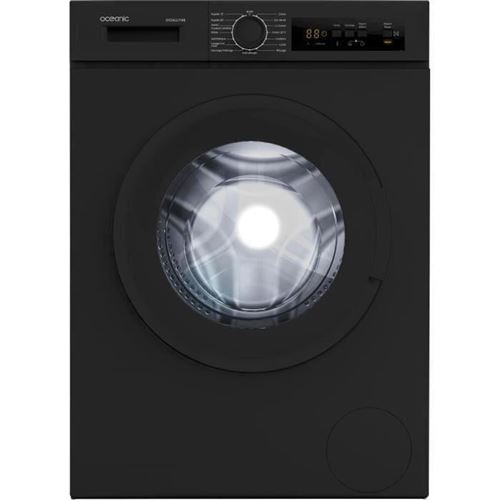 Lave-linge hublot OCEANIC OCEALL714B - 7 kg - Largeur 59,7 cm - 1400 tours/min - Noir