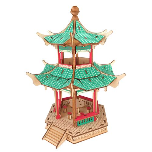 Puzzle 3D 246 pièces - Pavillon hexagonal à avant-toit épais