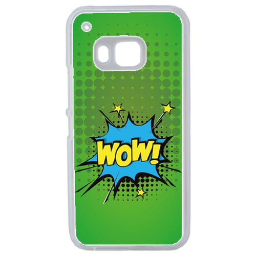 Coque Wow Fond Vert Compatible Htc One 2 M9 Transparent