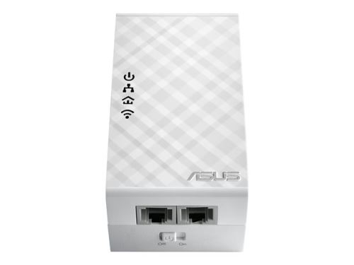 ASUS PL-N12 Kit - Bridge - 2-poorts switch - HomePlug AV (HPAV) - 802.11b/g/n - aansluitbaar aan muur